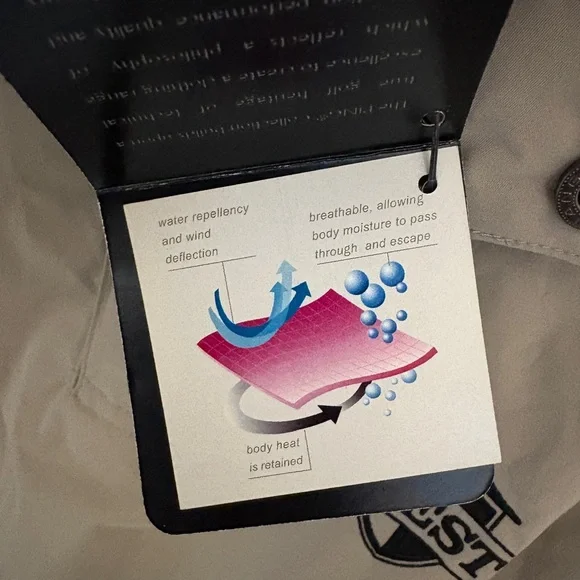 NWT!! Ping Brand Pull-Over Short Sleeve Rain Jacket in Khaki with Crest Logo - Picture 9 of 10